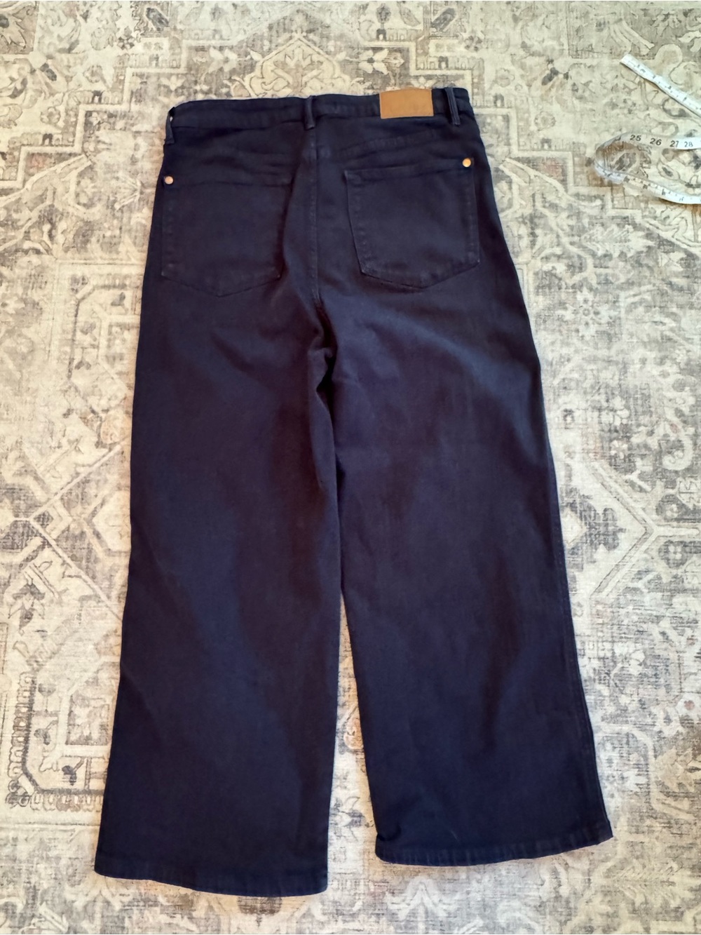 Judy Blue Garment Dyed Navy Wide Leg Crop Jeans (Style JB88807) Size 11/30 - Picture 3 of 12